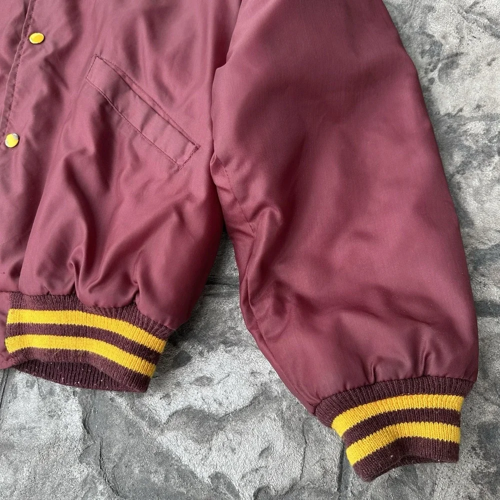 Vintage Butwin Men's‎ Large Varsity Jacket Maroon Football Beechview Bulls